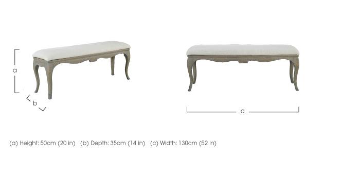 Camille Upholstered Bench in  on Furniture Village