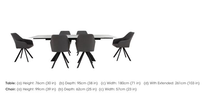 Chamonix Extending Dining Table and 6 Chairs in  on Furniture Village