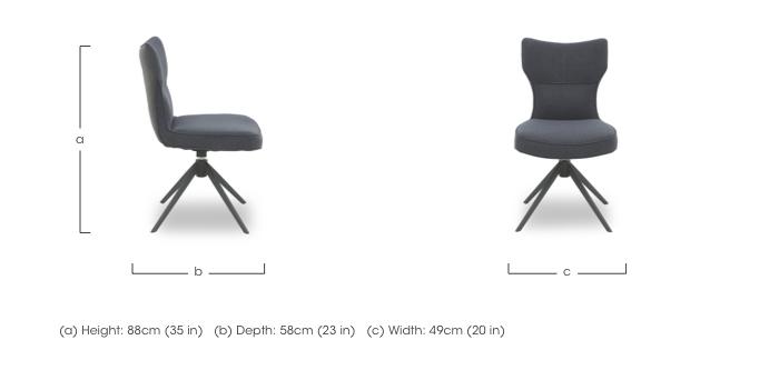 Carrera Set of 4 Swivel Dining Chairs in  on Furniture Village