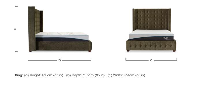 Carrie 160cm Winged Headboard Manual Ottoman Bed Frame with Matching Footboard in  on Furniture Village