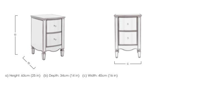 Chiara 2 Drawer Bedside Table in  on Furniture Village
