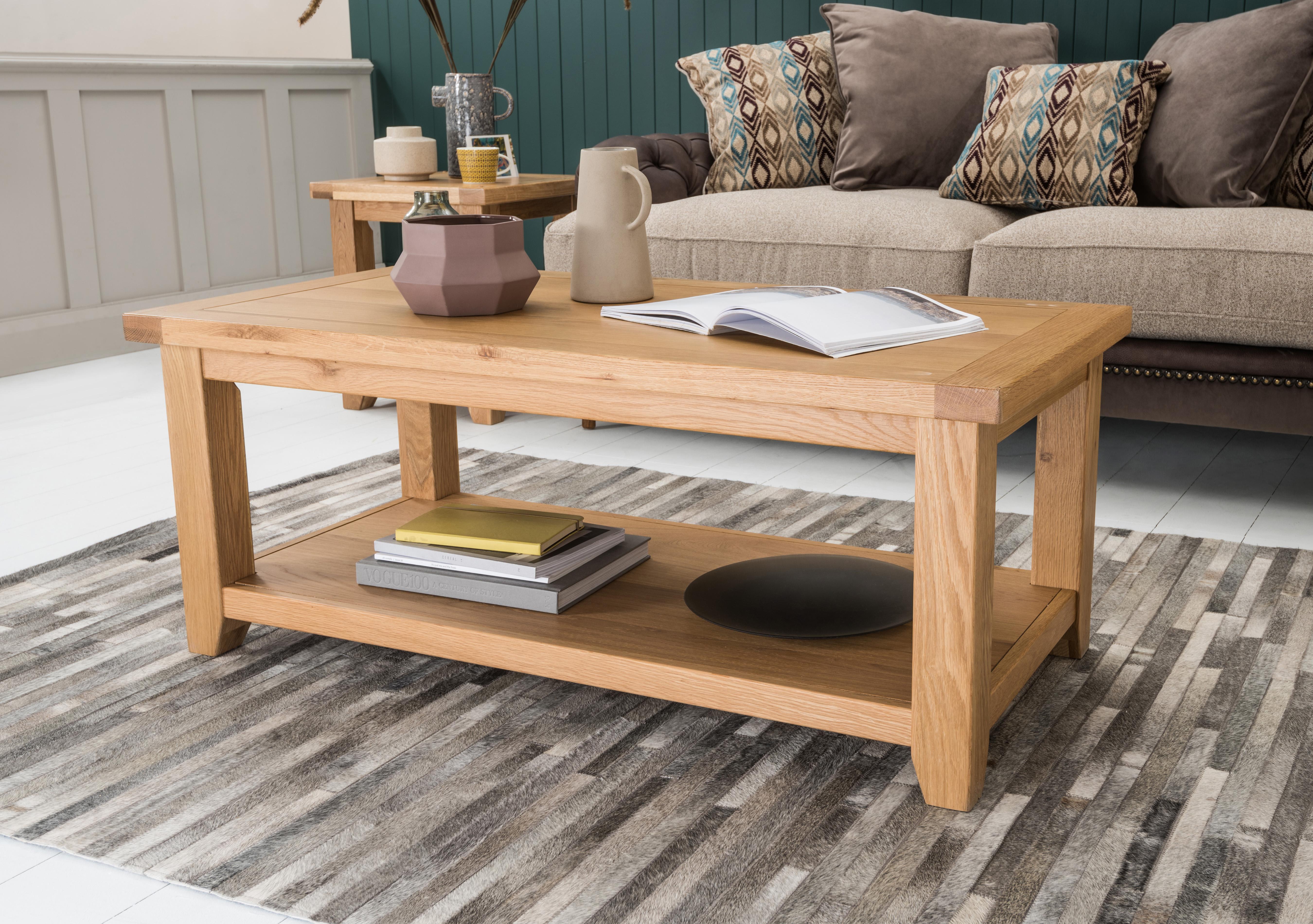 California Solid Oak Coffee Table in  on Furniture Village