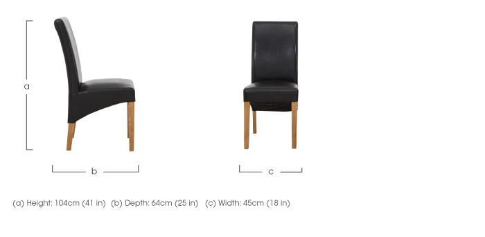 California Pair of Faux Leather Dining Chairs in  on Furniture Village