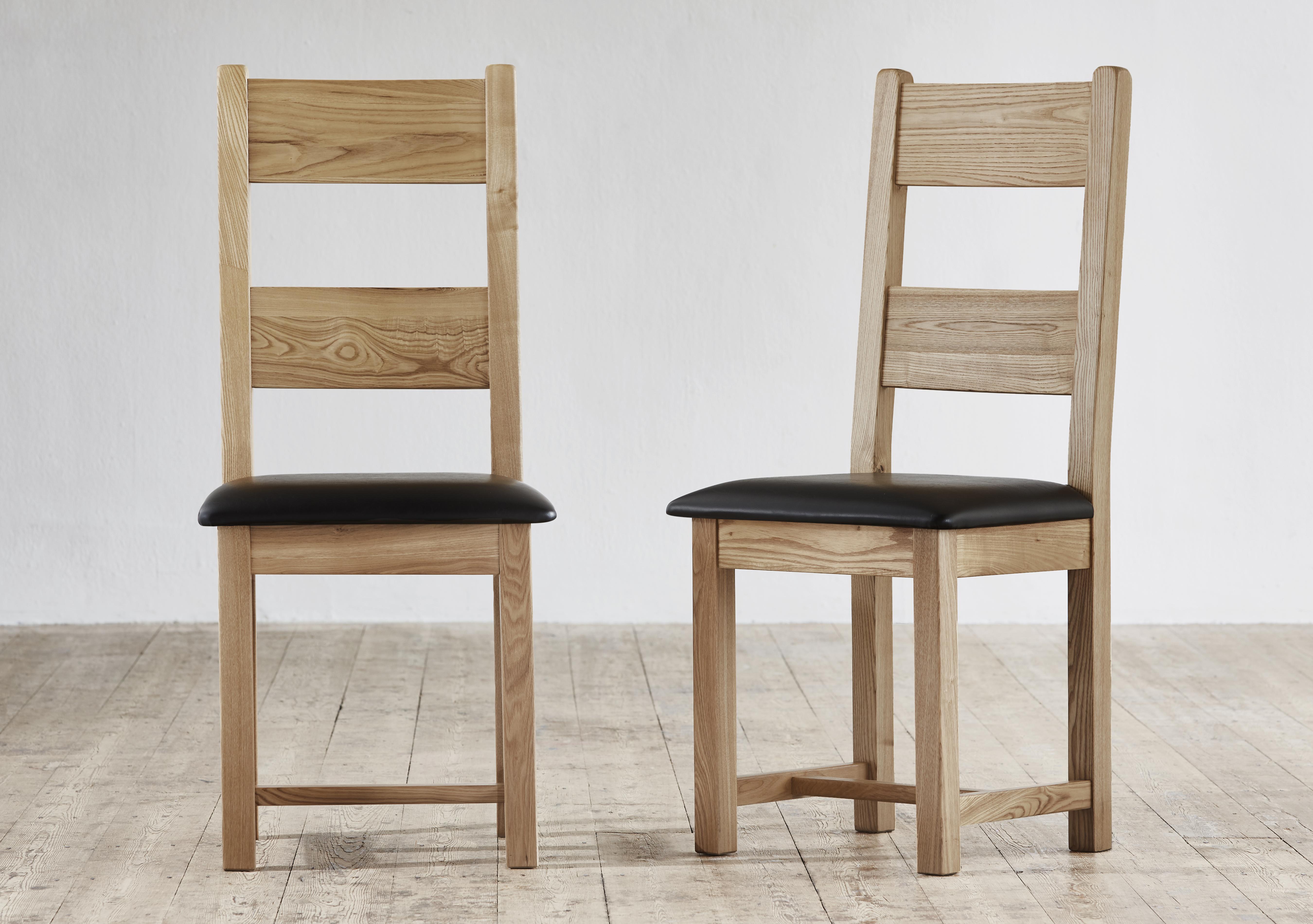 California Pair of Wooden Ladder Back Dining Chairs in  on Furniture Village
