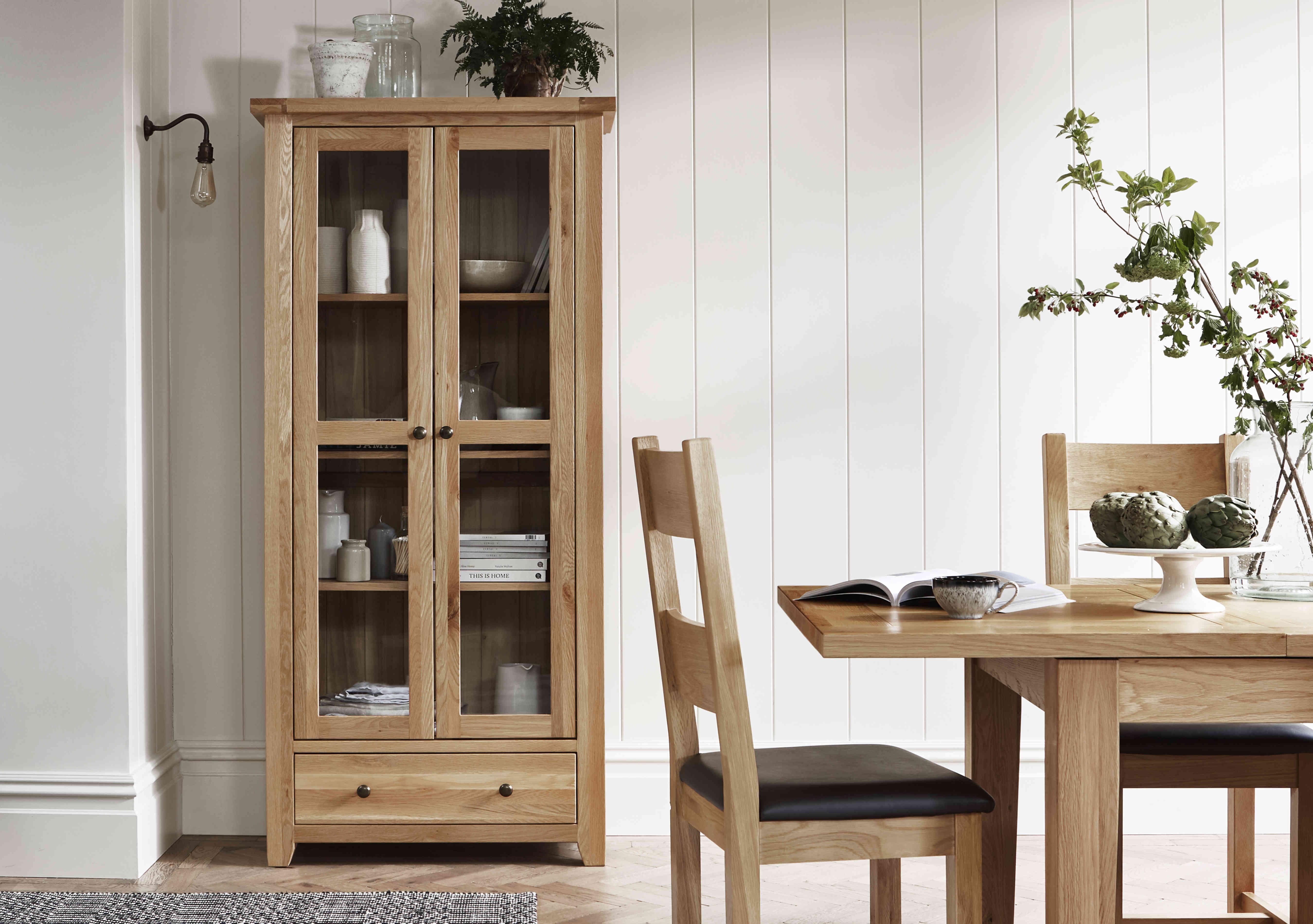 California Solid Oak Display Unit in  on Furniture Village