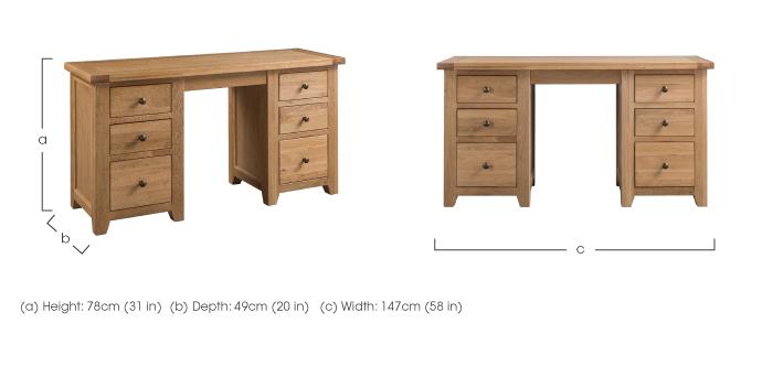 California Double Pedestal Dressing Table in  on Furniture Village