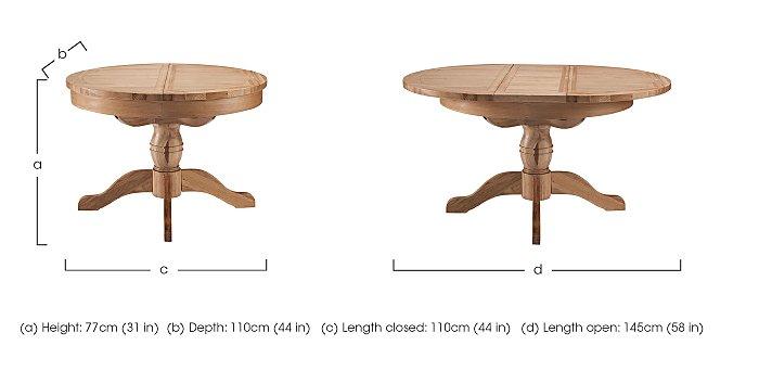 California Extending Round Pedestal Dining Table in  on Furniture Village