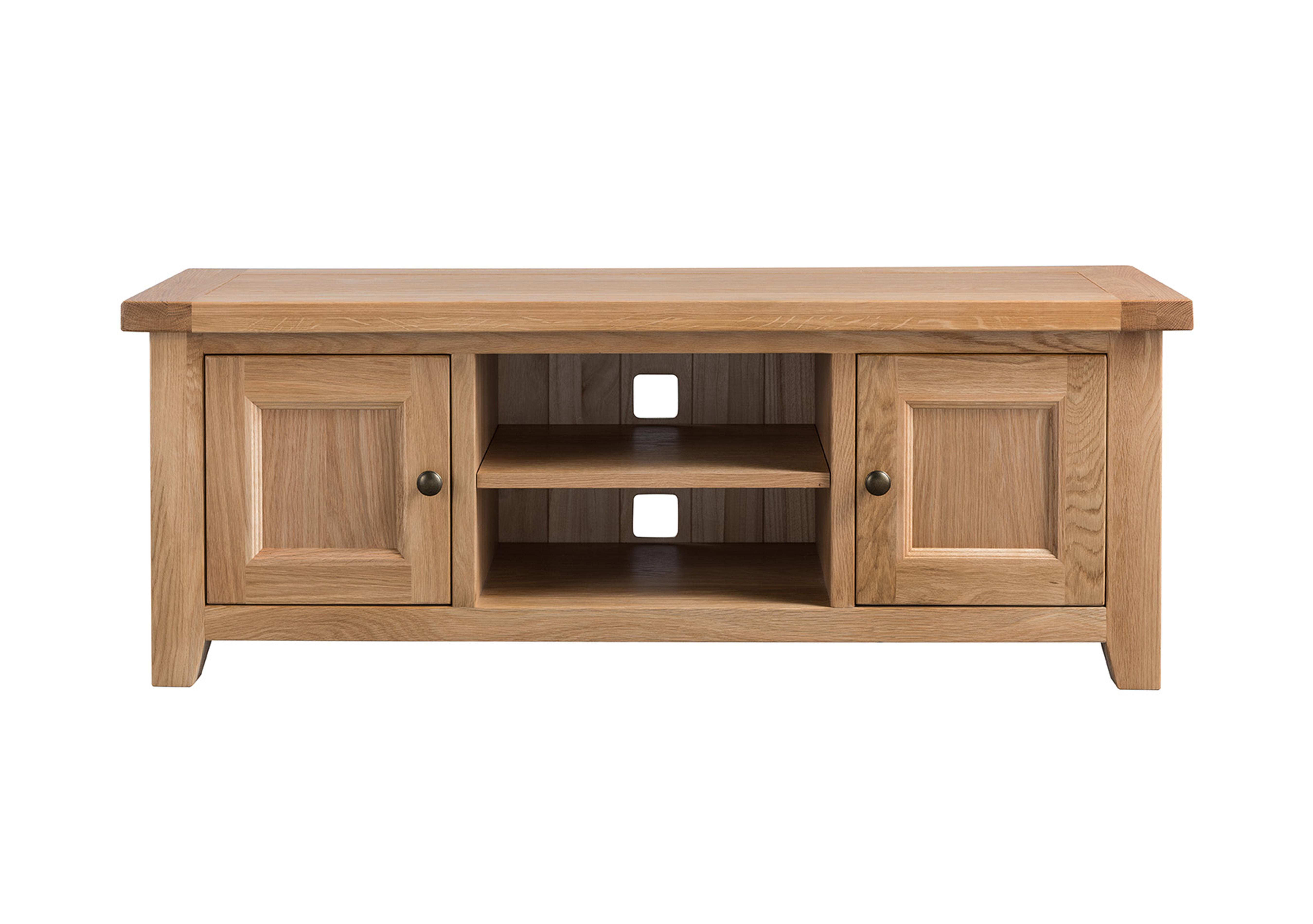 California Solid Oak Large TV Cabinet in  on Furniture Village