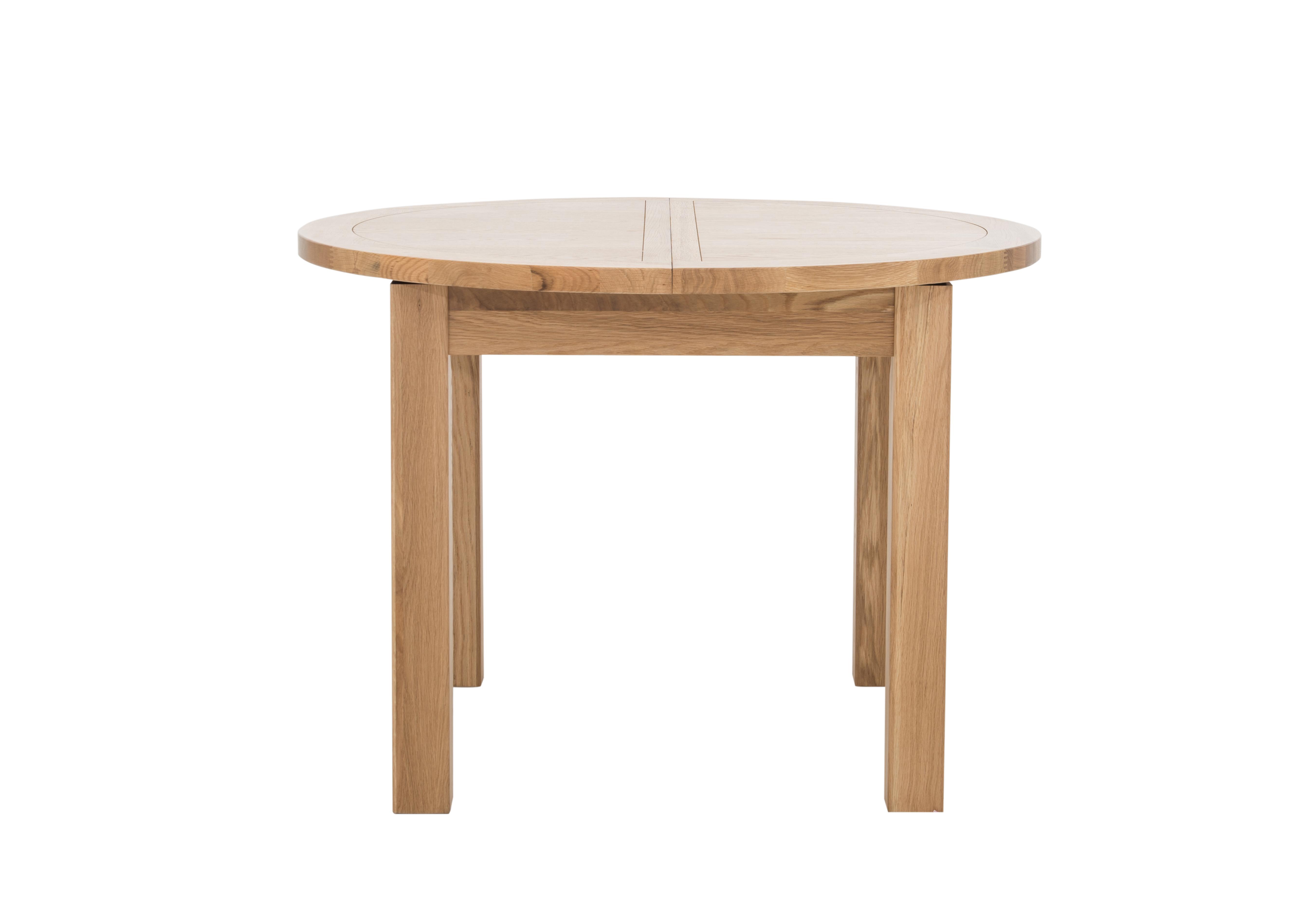 California Round Solid Oak Extending Dining Table in  on Furniture Village