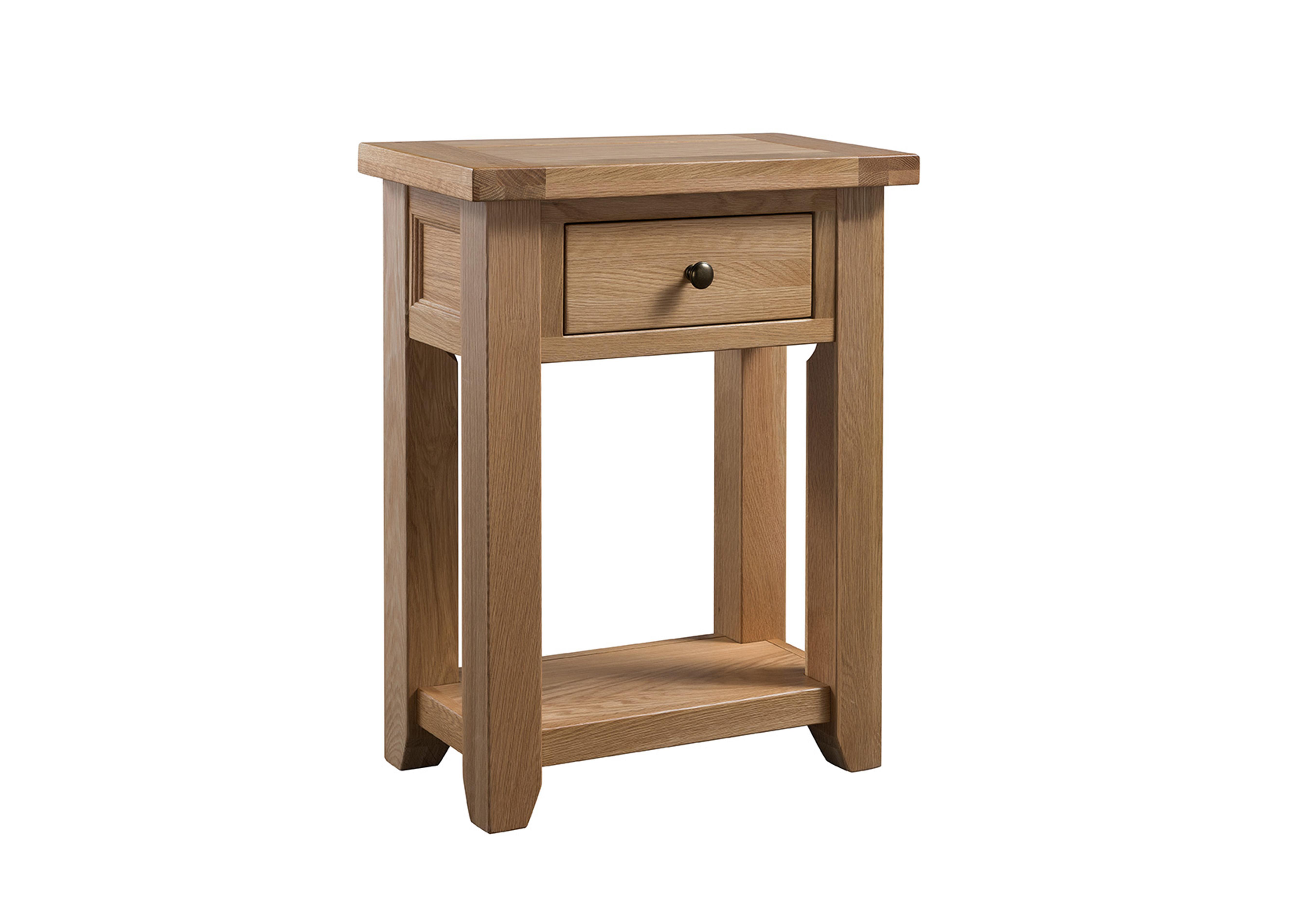 California Solid Oak Small Console Table in  on Furniture Village