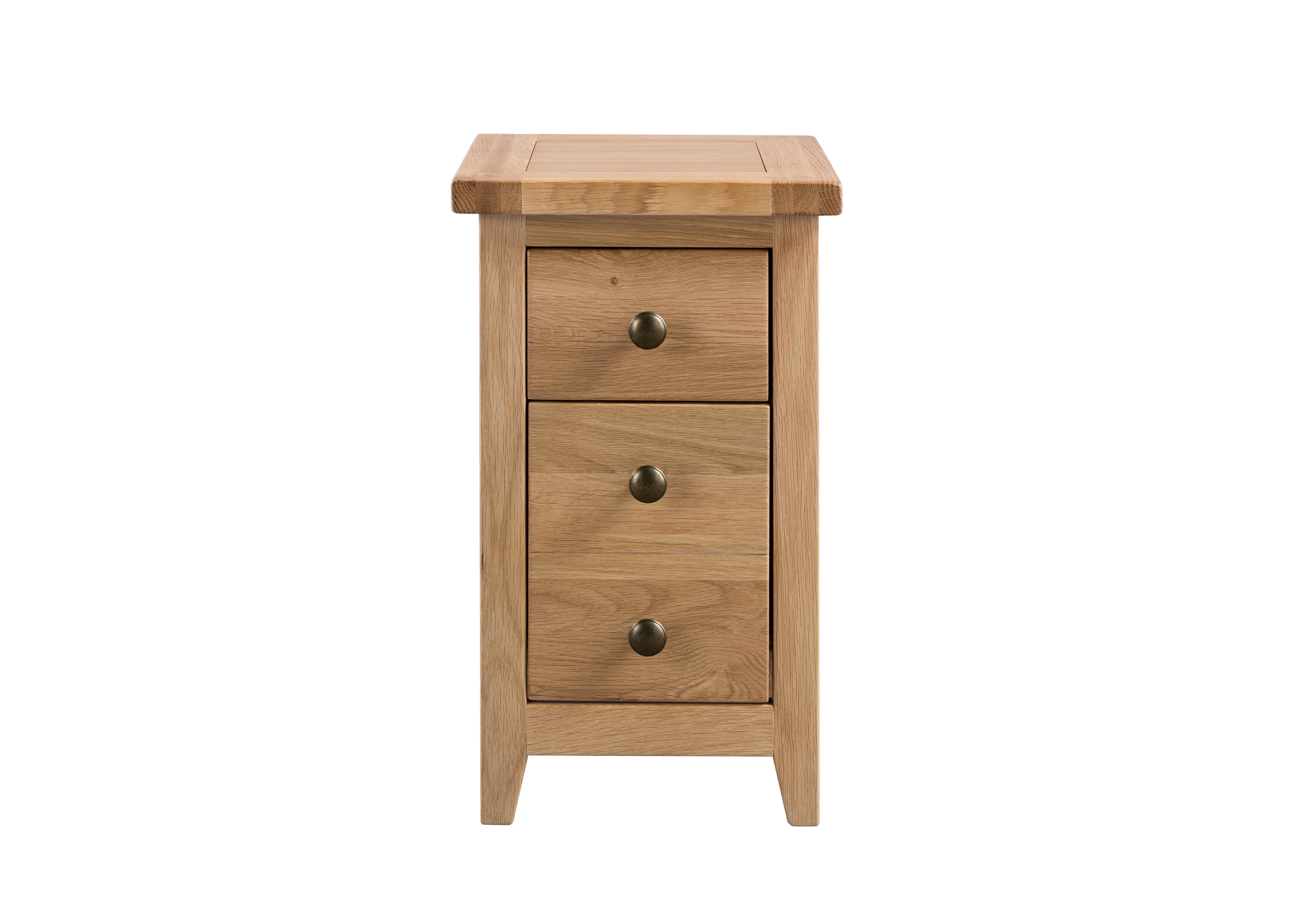 California Solid Oak Small Bedside Table in  on Furniture Village