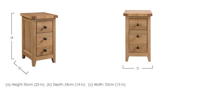 California Solid Oak Small Bedside Table in  on Furniture Village