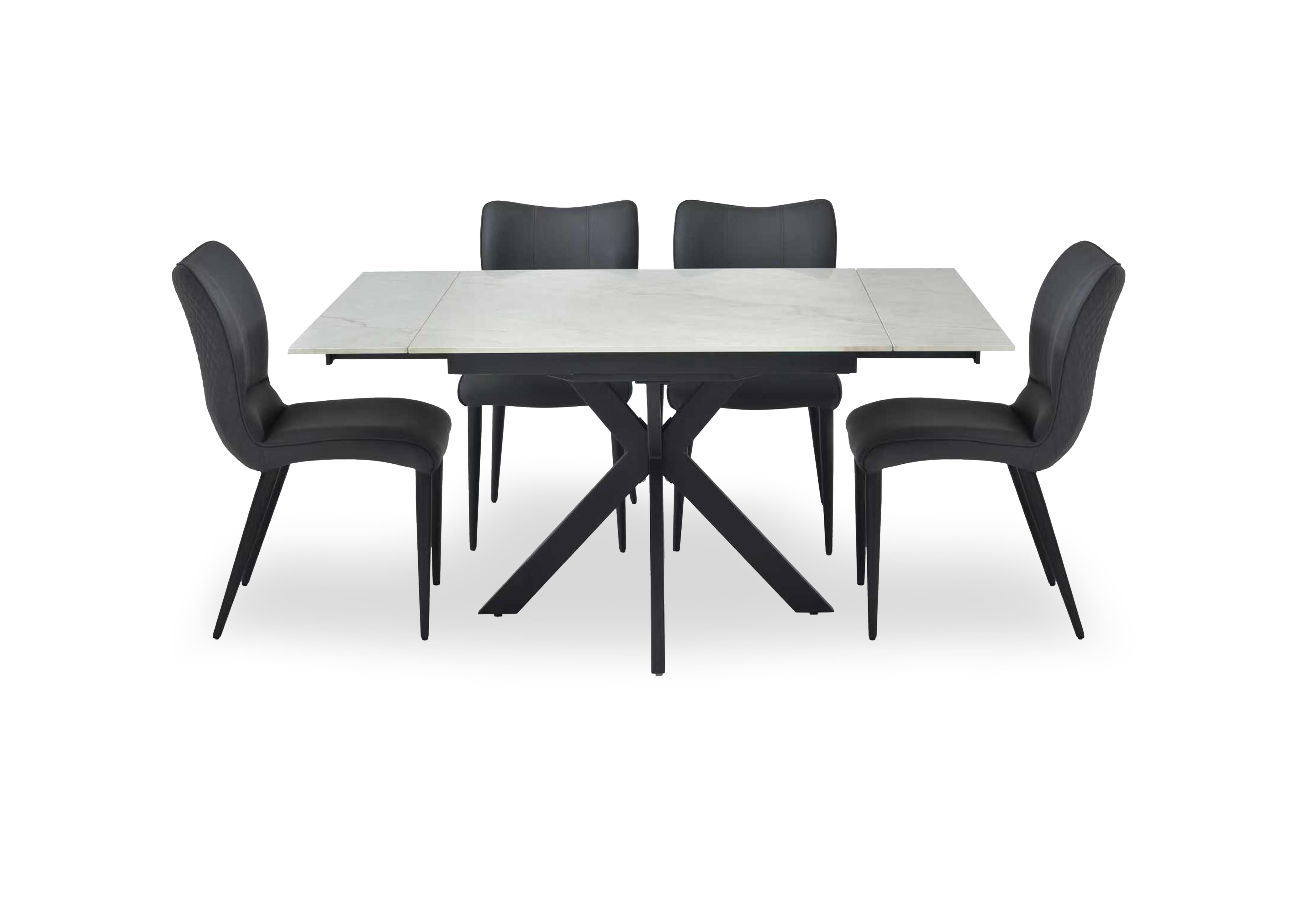 Clio Draw Leaf Extending Dining Table and 4 Dining Chairs in  on Furniture Village