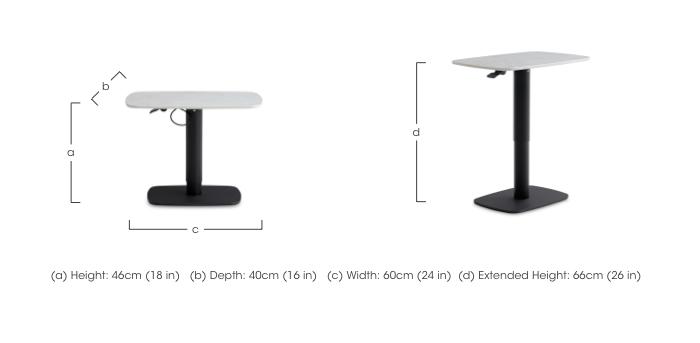 Clio Gas Lift Sofa Table in  on Furniture Village