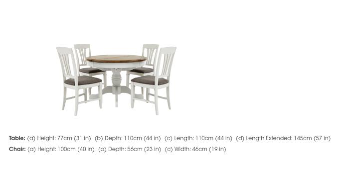 Cobham Round Table and 4 Chairs in  on Furniture Village