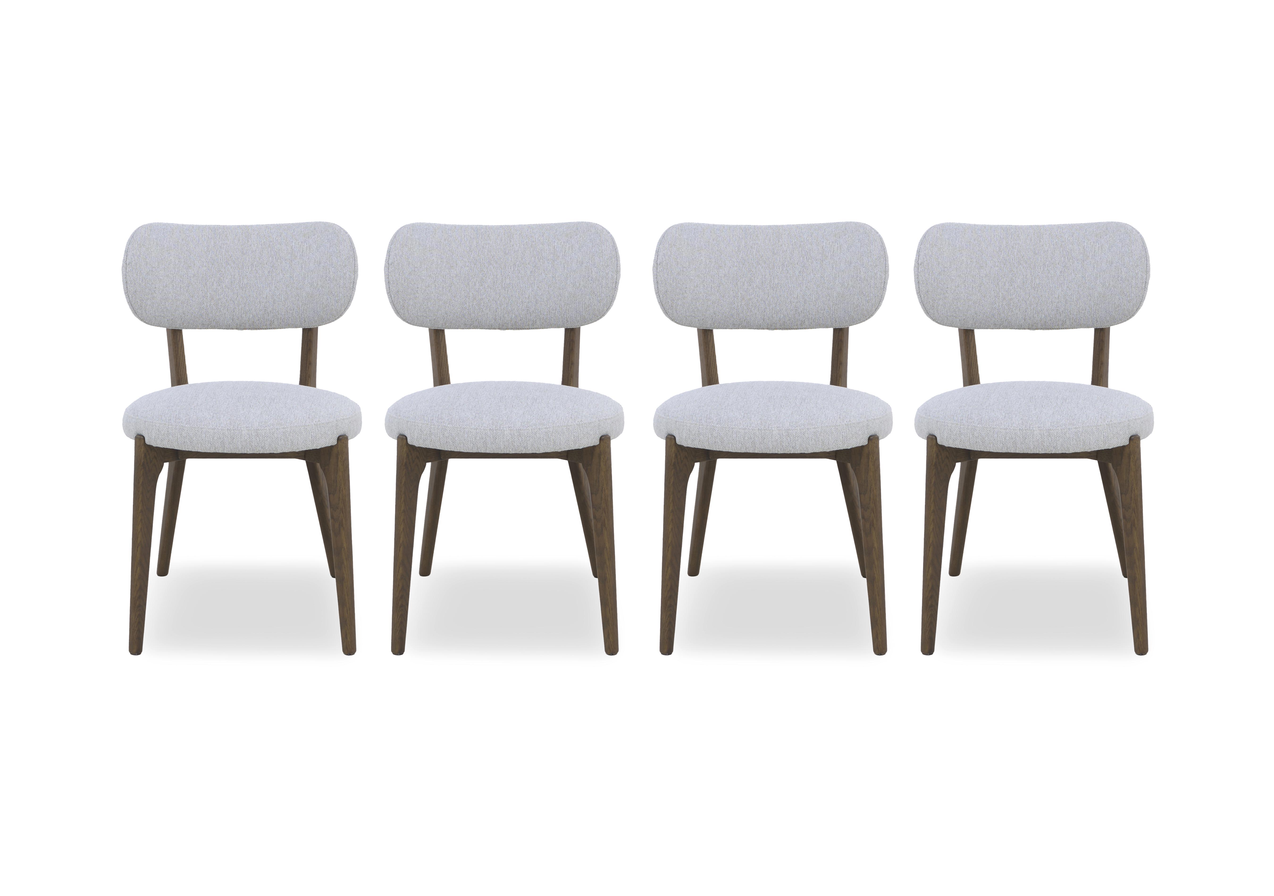 Cortado Set of 4 Open Back Dining Chairs with Wooden Legs in  on Furniture Village