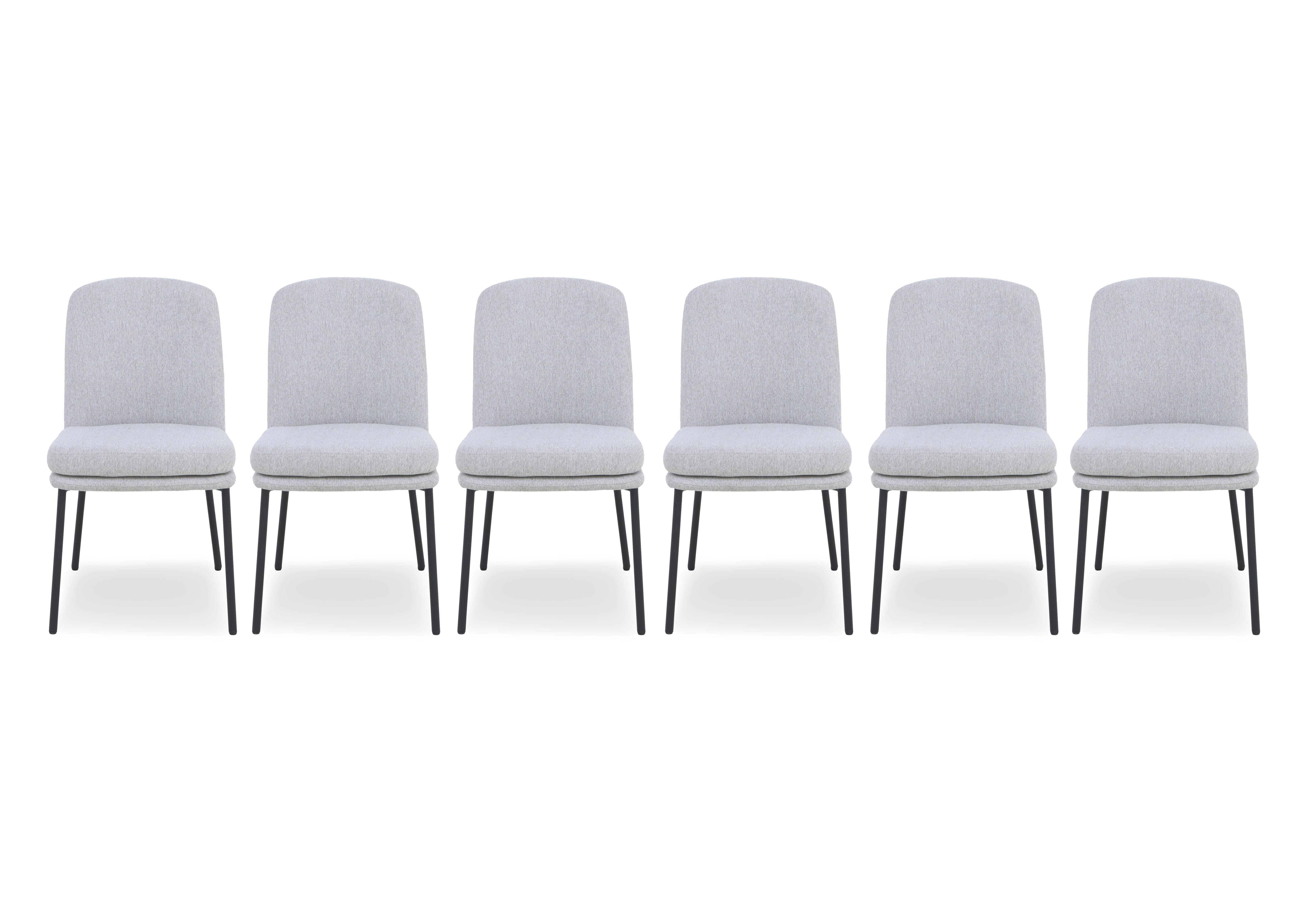 Cortado Set of 6 Dining Chairs with Metal Legs in  on Furniture Village