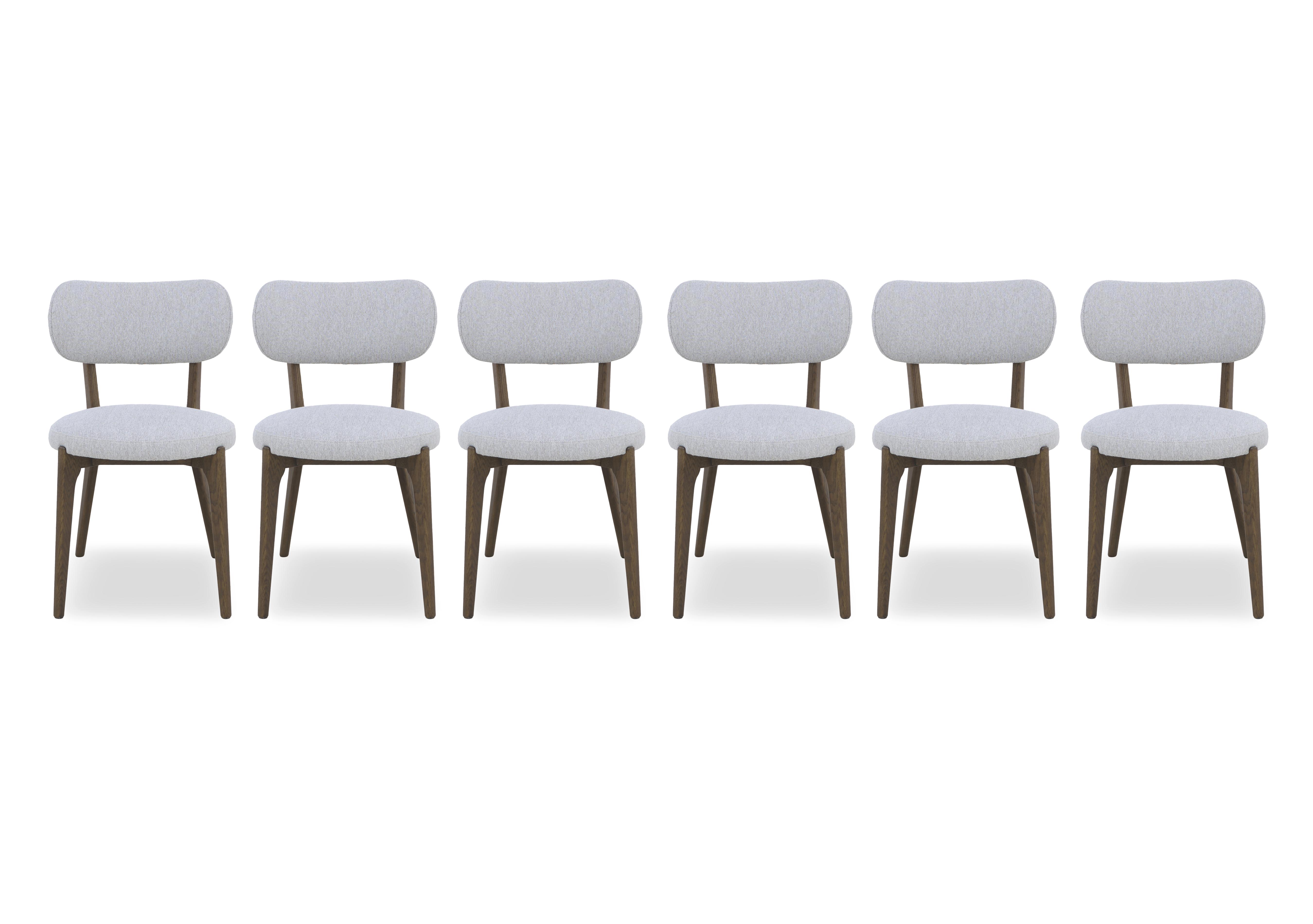 Cortado Set of 6 Open Back Dining Chairs with Wooden Legs in  on Furniture Village