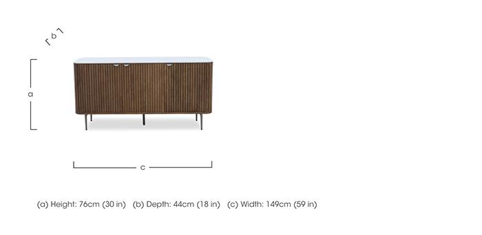 Cortado Wide Sideboard in  on Furniture Village