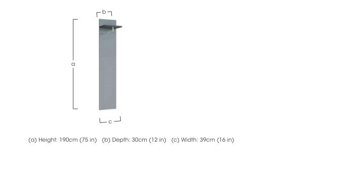 Cove Narrow Coat Rack in  on Furniture Village