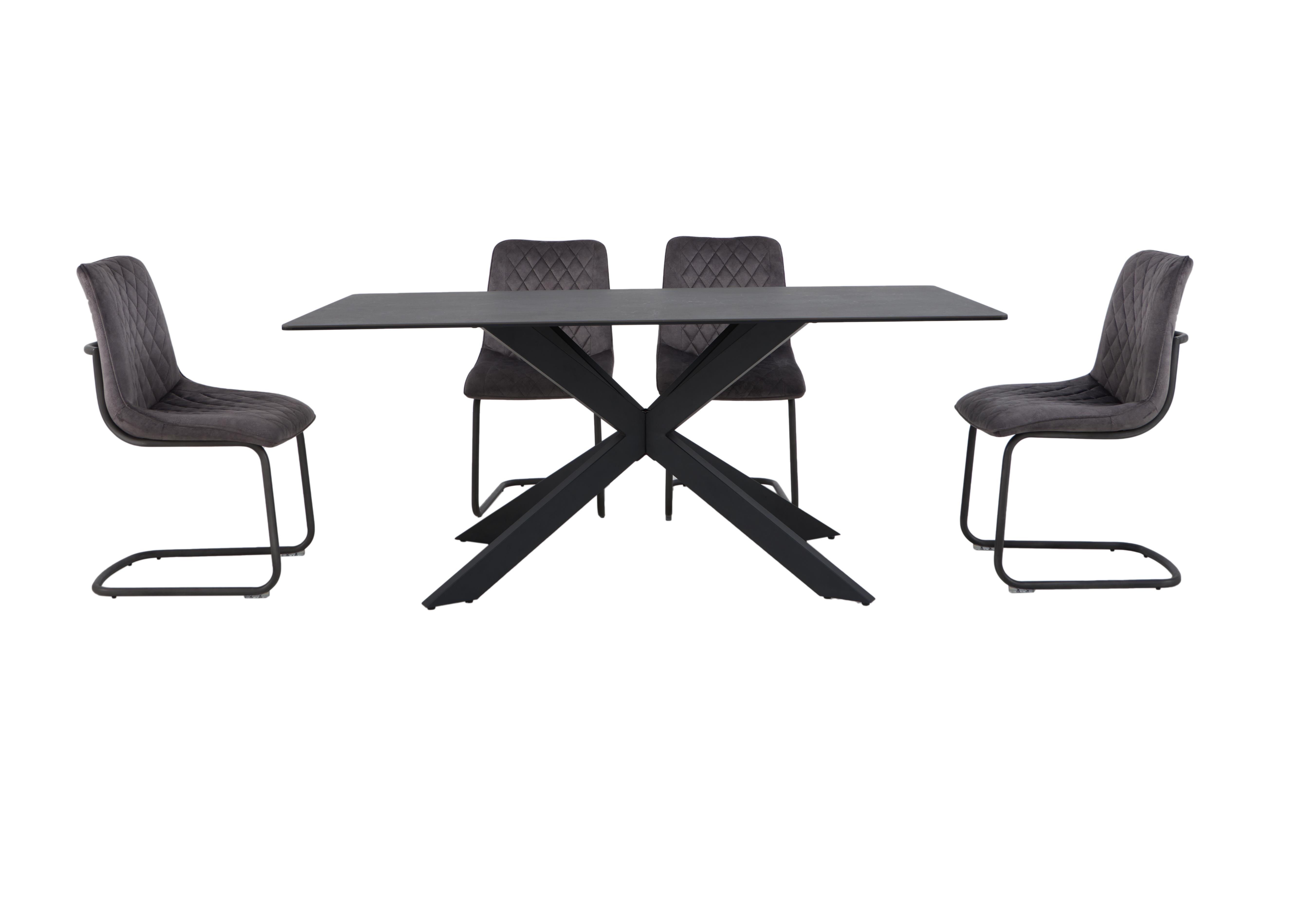 Creed Large Table and 4 Chairs Dining Set in  on Furniture Village