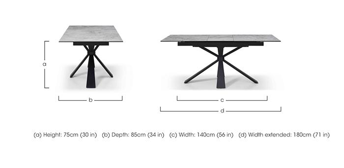 Crete Small Extending Dining Table in  on Furniture Village