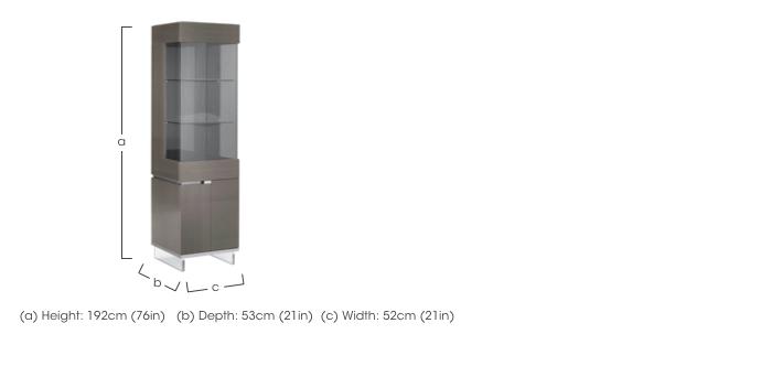 Corrado 1 Door Right-Hand Curio Cabinet in  on Furniture Village