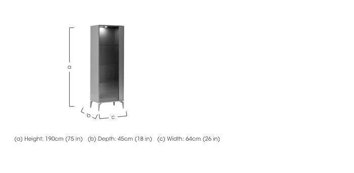 Cristina 1 Door Right Hand Curio Cabinet in  on Furniture Village