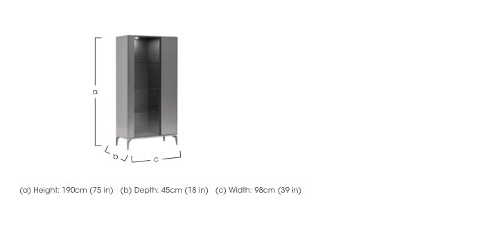 Cristina 2 Door Curio Cabinet in  on Furniture Village