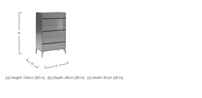 Cristina 6 Drawer Chest in  on Furniture Village