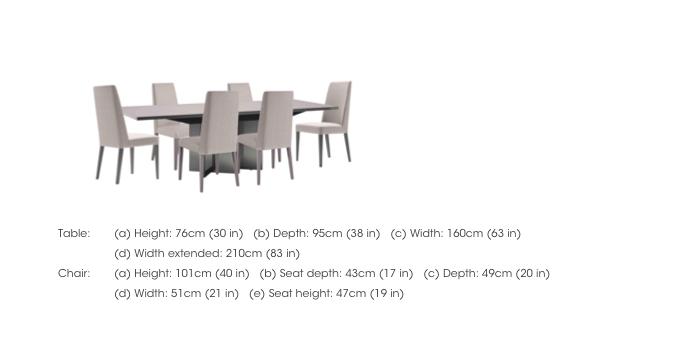 Cristina Small Extending Dining Table and 6 Dining Chairs Dining Set in  on Furniture Village