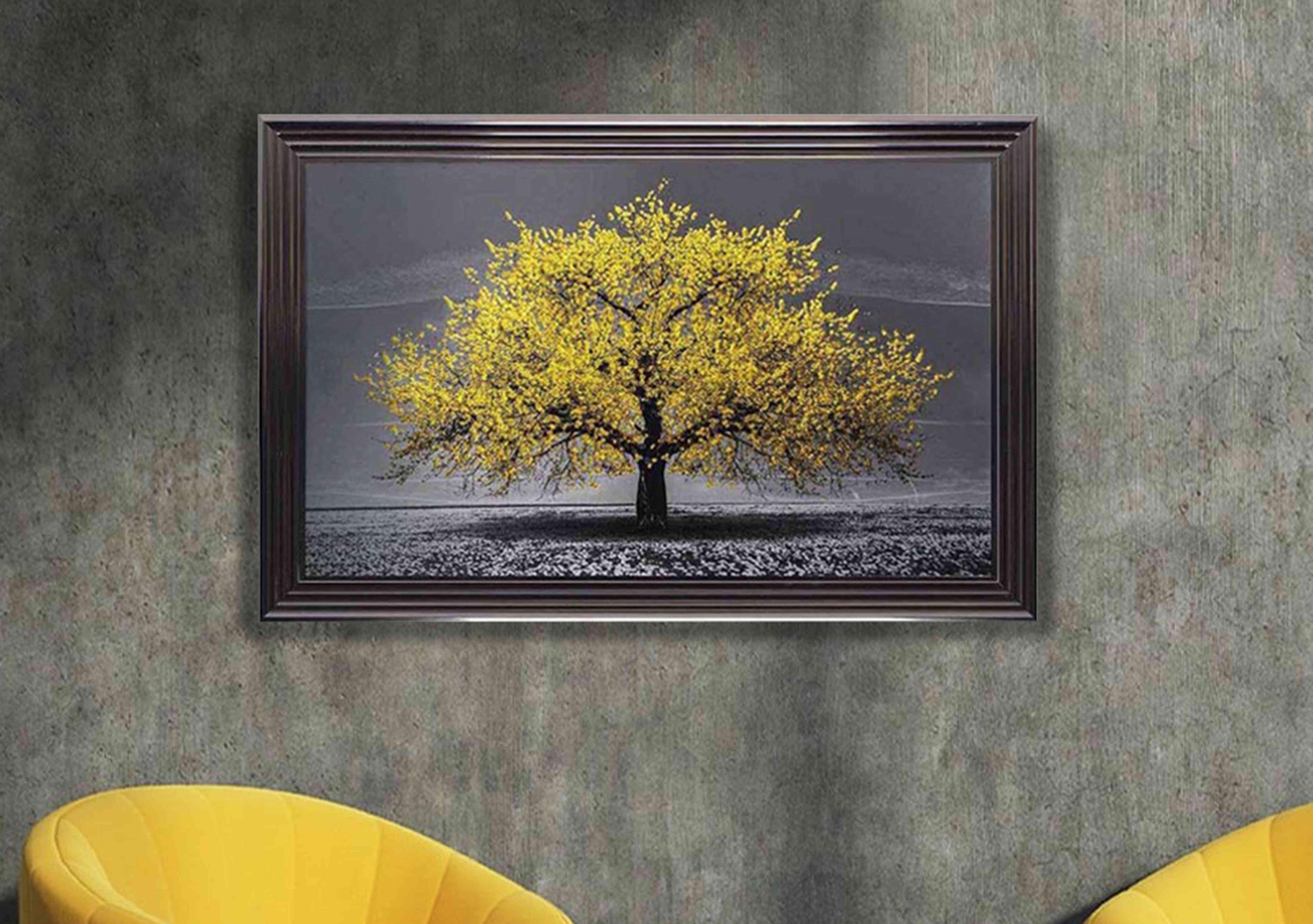 Yellow Cherry Tree Framed Picture in  on Furniture Village