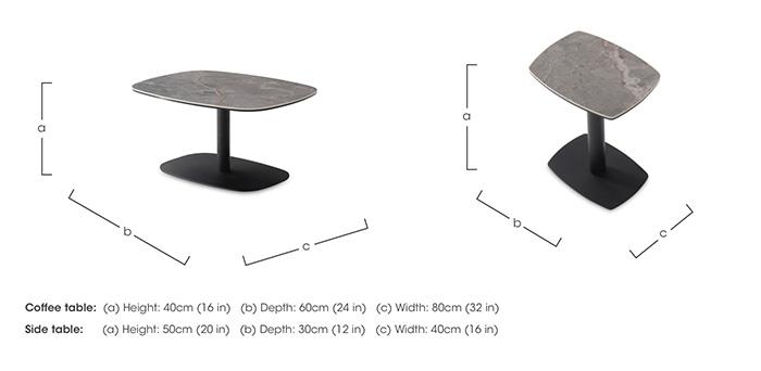 Cupra Coffee Table and Side Table Set in  on Furniture Village