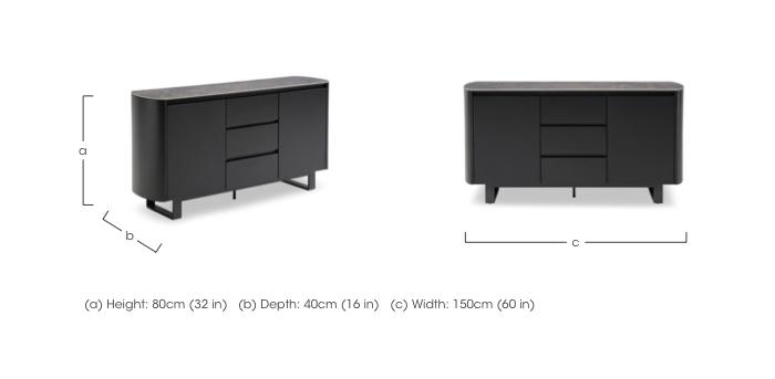 Cupra 2 Door 3 Drawer Sideboard in  on Furniture Village