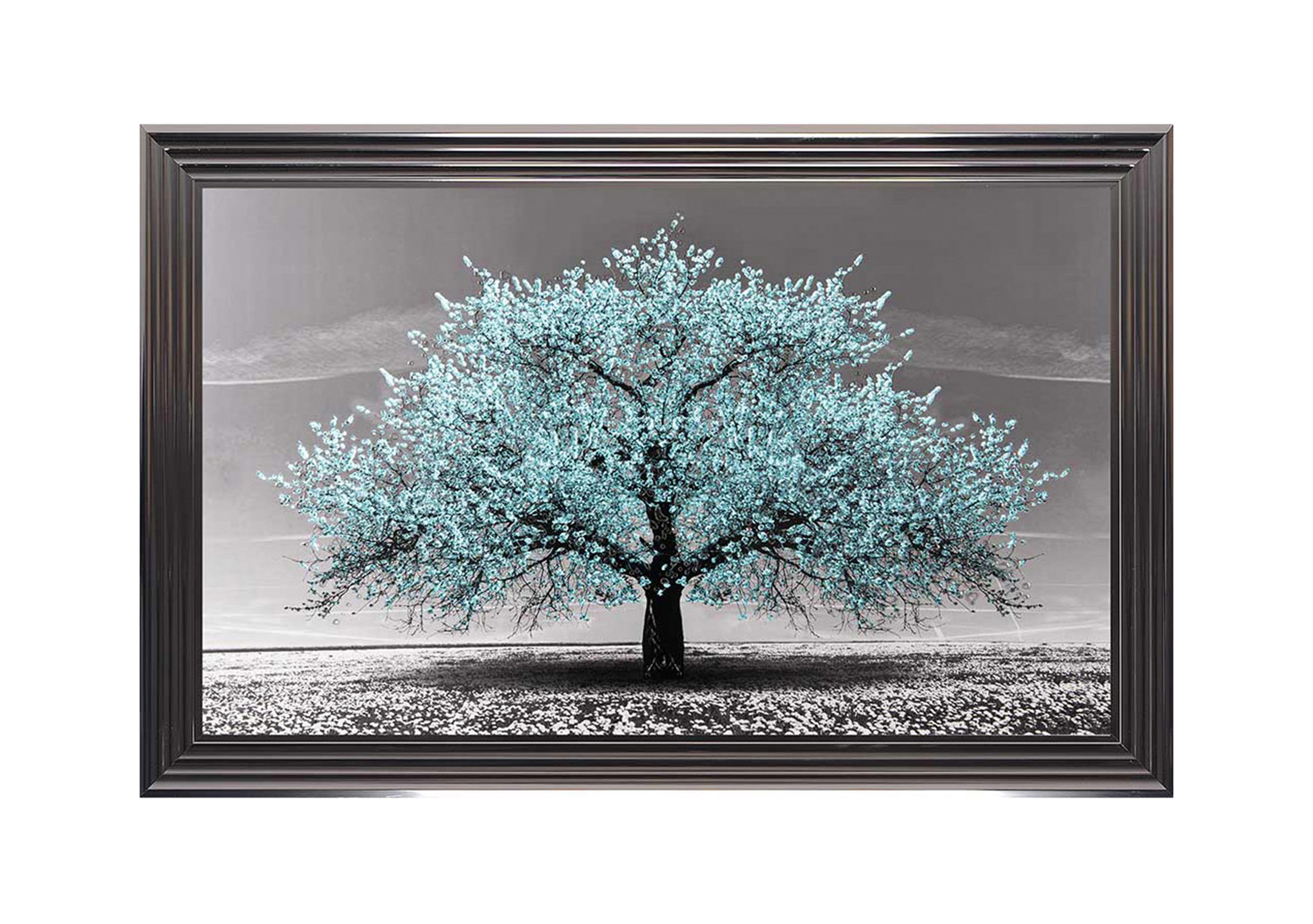 Cherry Tree Teal Framed Art in  on Furniture Village