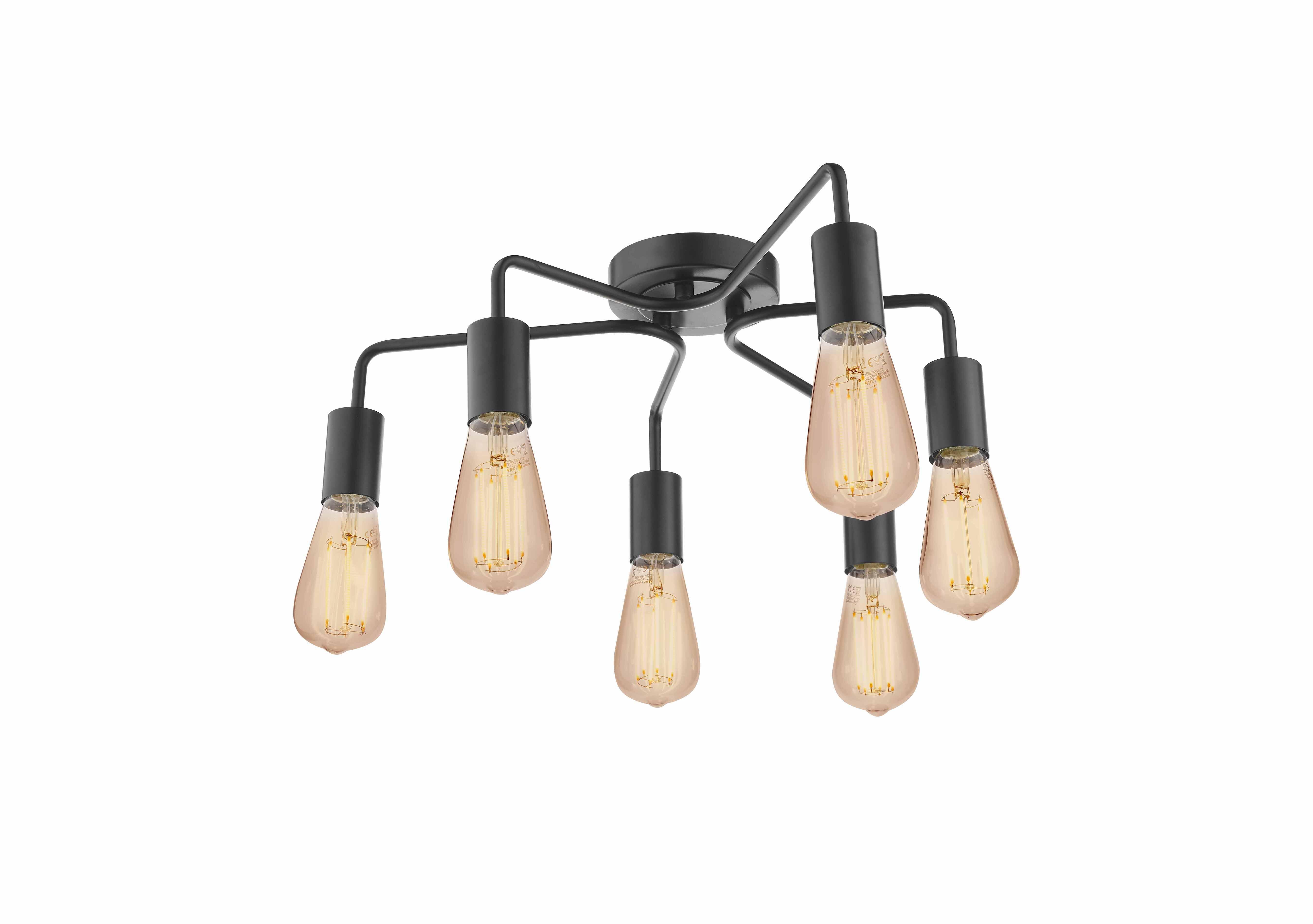 Daya 6 Light Semi Flush Pendant in  on Furniture Village