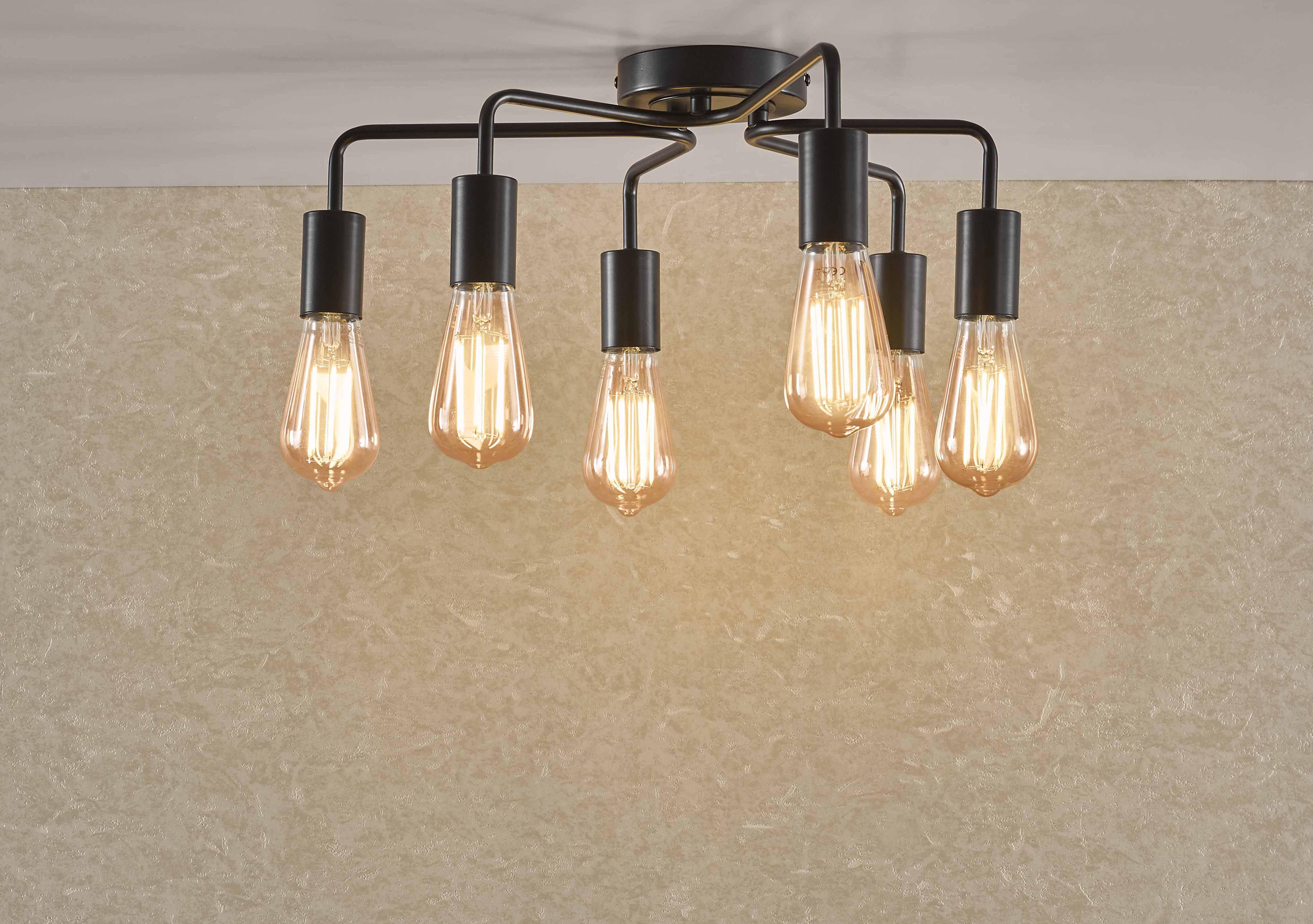 Daya 6 Light Semi Flush Pendant in  on Furniture Village