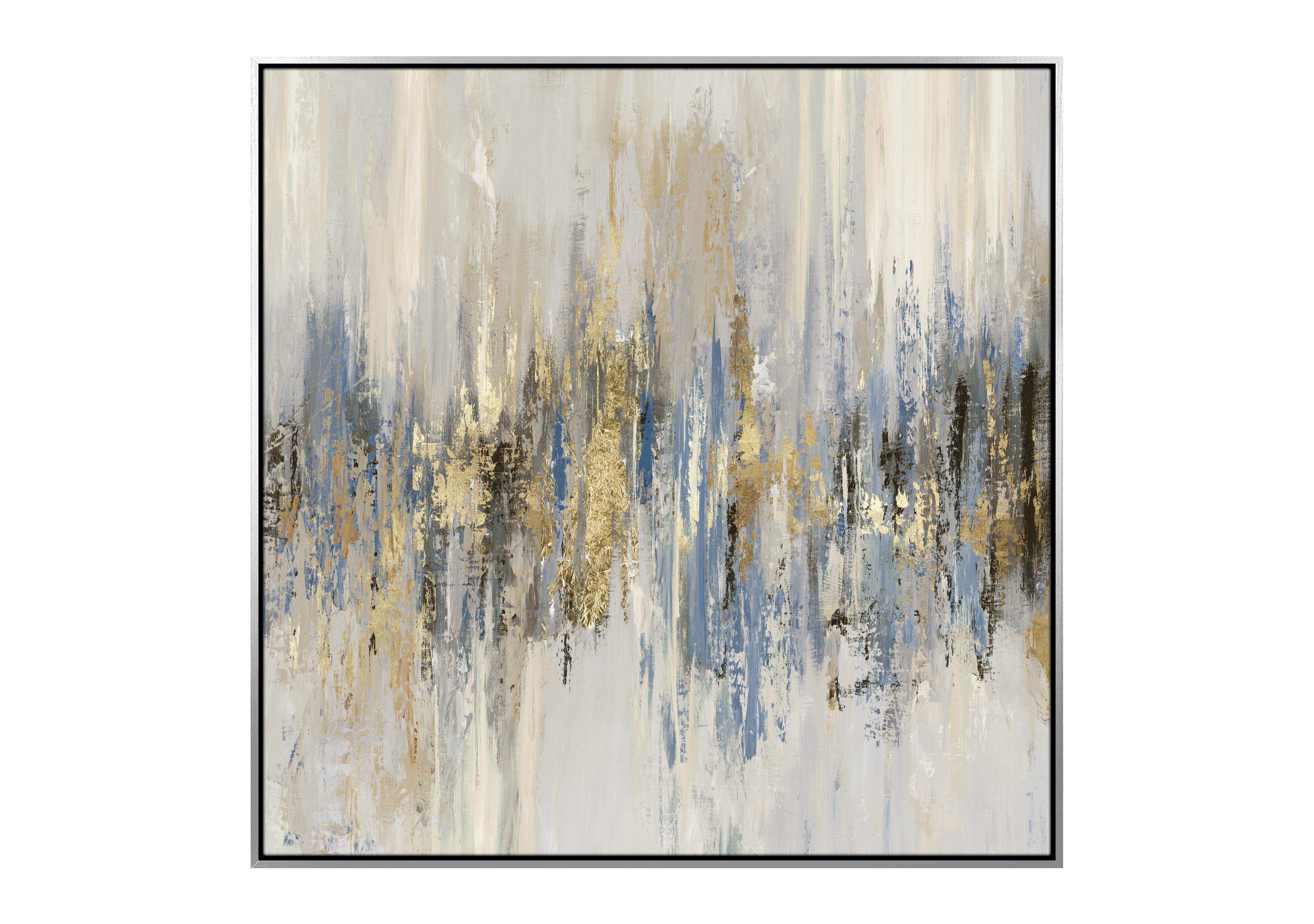 Dripping Gold Framed Canvas in  on Furniture Village