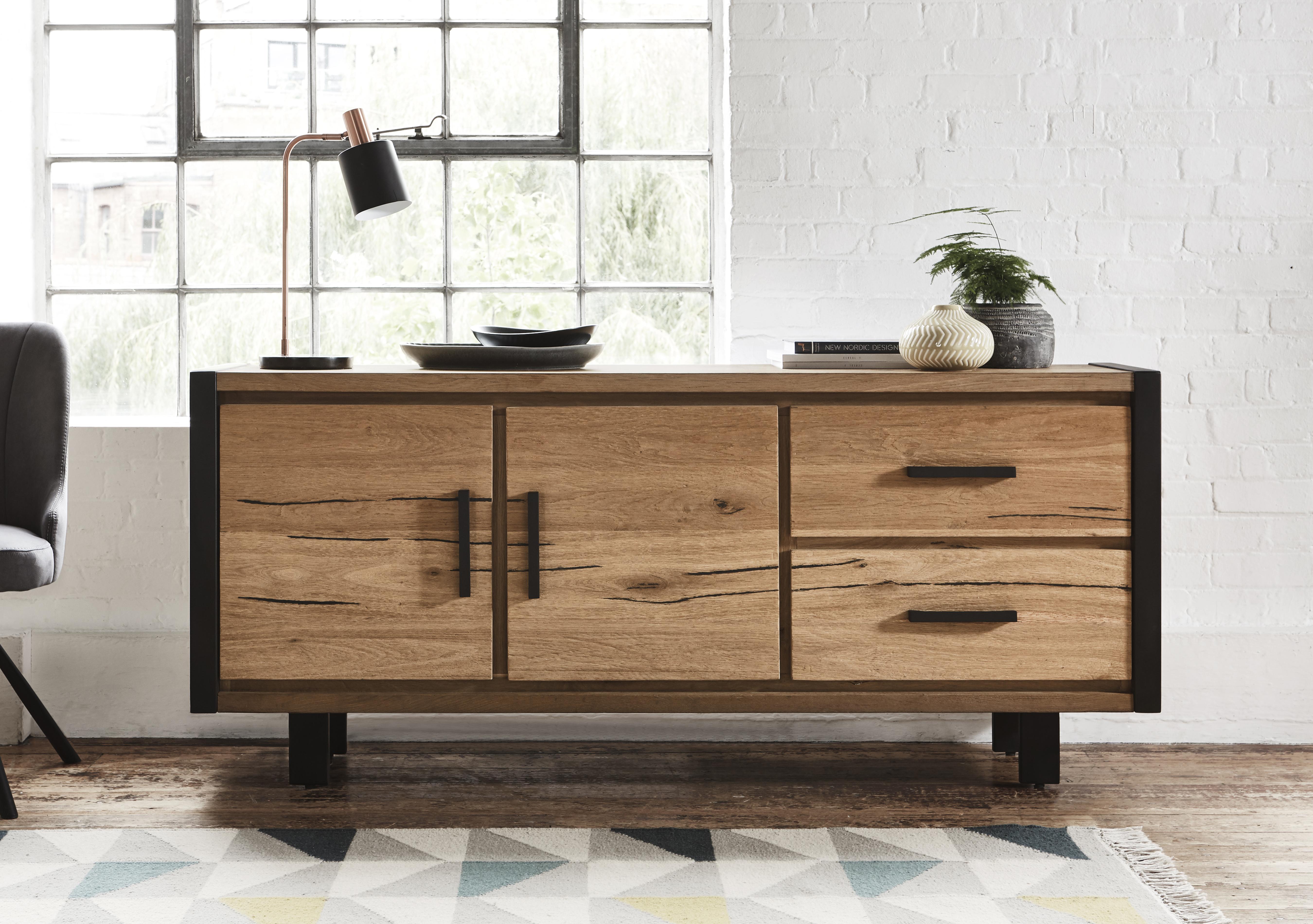 Detroit 2 Door 2 Drawer Small Sideboard in  on Furniture Village