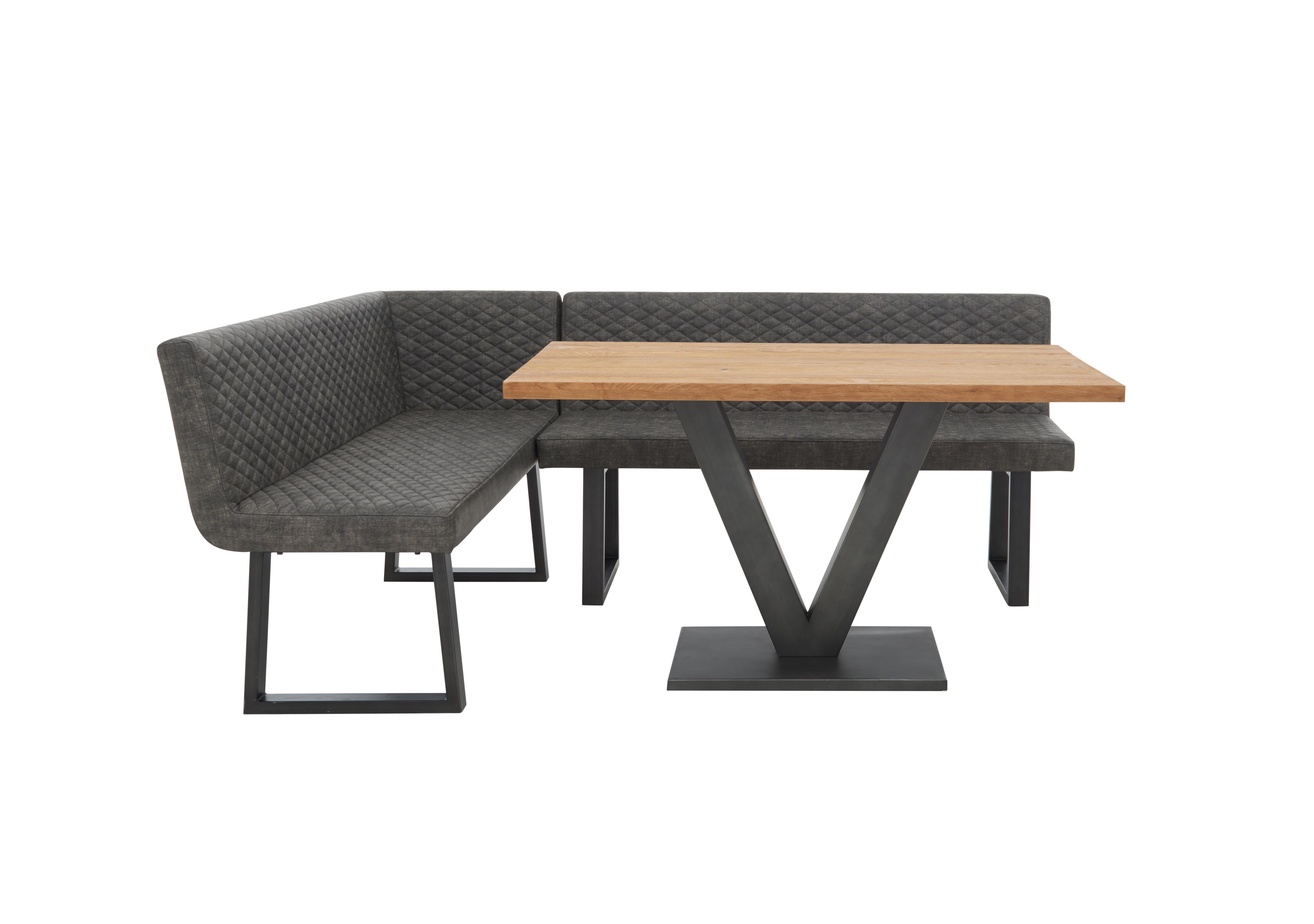 Compact Earth Dining Table and Left Hand Facing Corner Dining Bench in  on Furniture Village
