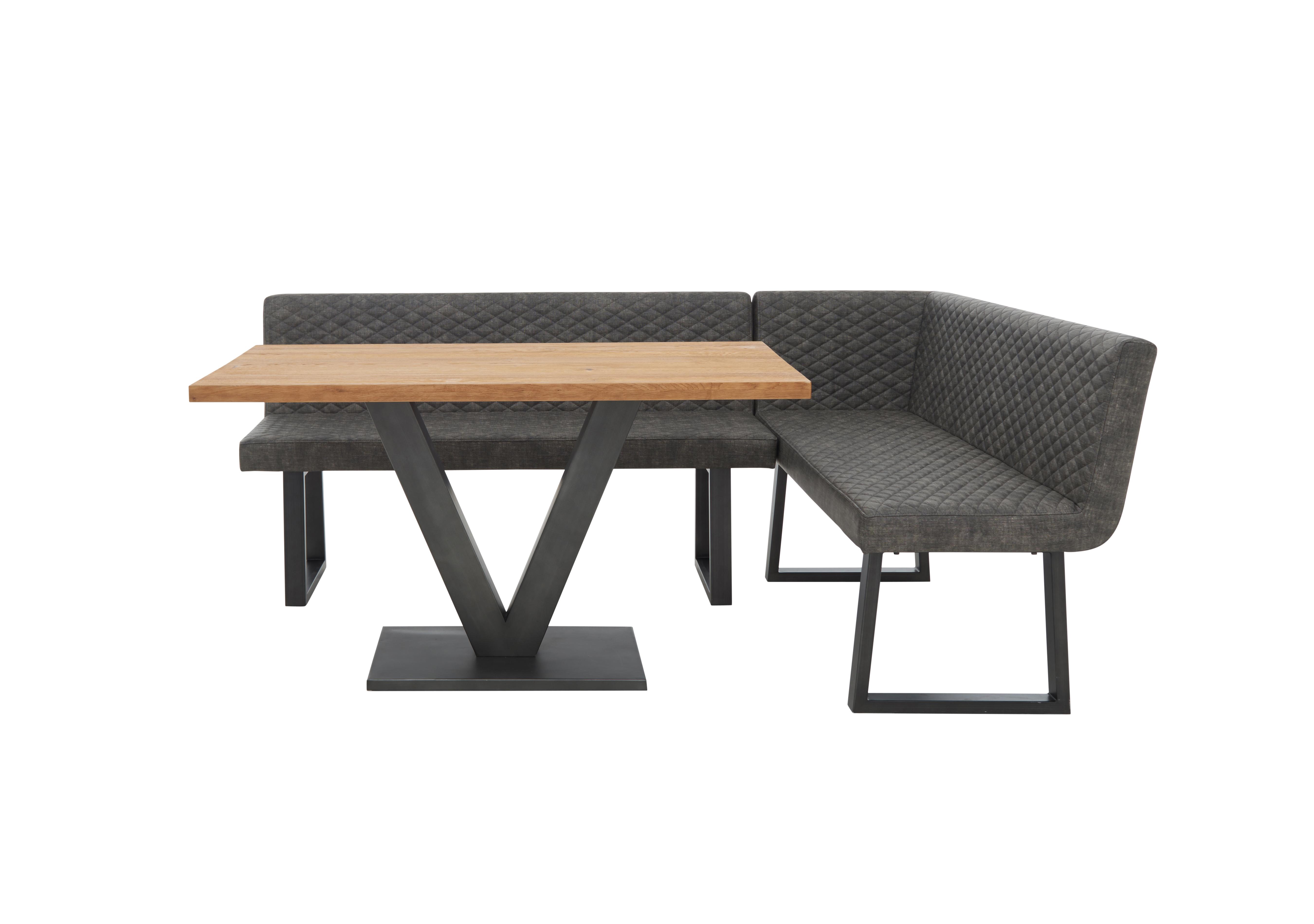Compact Earth Dining Table and Right Hand Facing Corner Dining Bench in  on Furniture Village