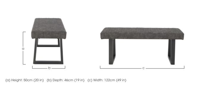 Compact Earth Low Dining Bench in  on Furniture Village
