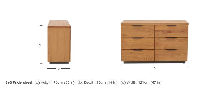 Earth 3+3 Drawer Wide Chest in  on Furniture Village