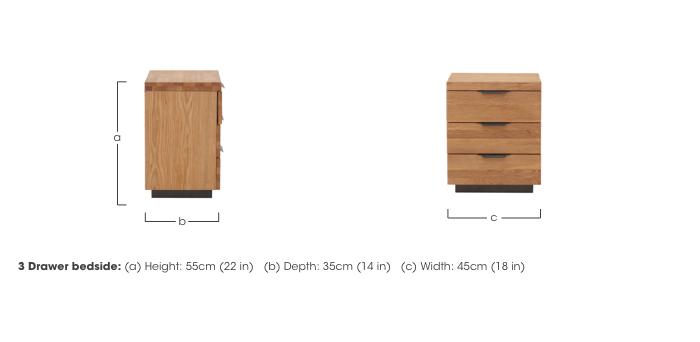 Earth 3 Drawer Bedside Table in  on Furniture Village