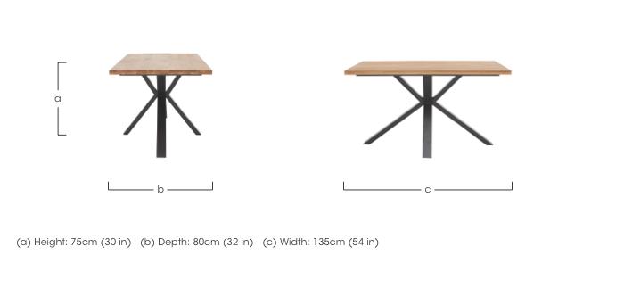 Earth Oak Compact Dining Table with Star Base in  on Furniture Village