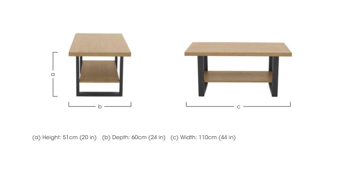 Earth Coffee Table with Shelf in  on Furniture Village