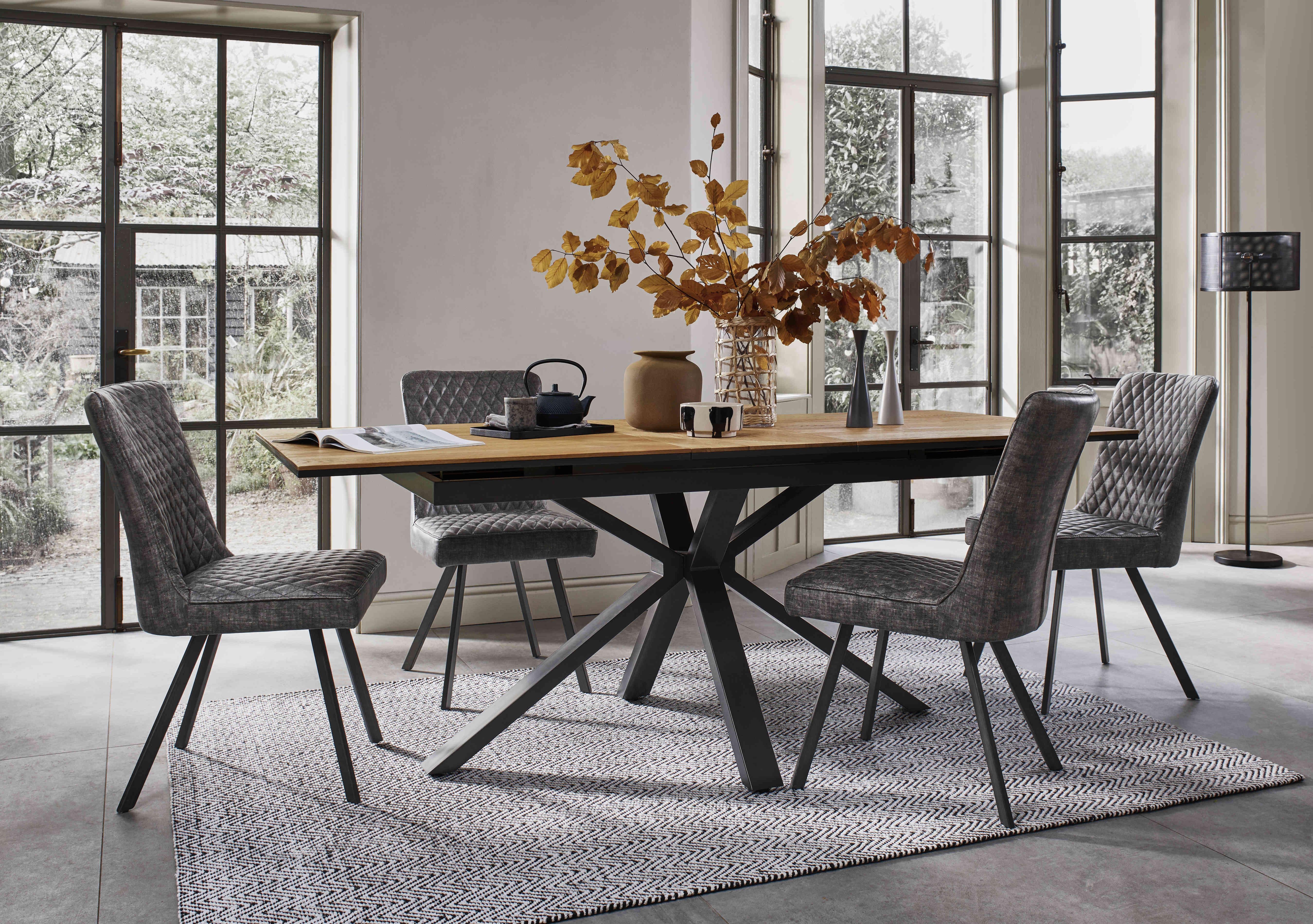 Earth Pop-Up Extending Dining Table in  on Furniture Village