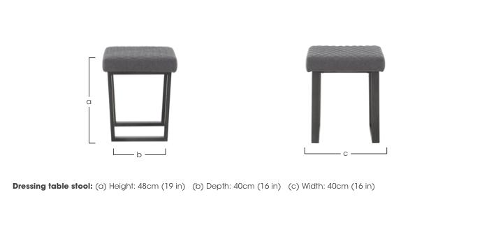 Earth Dressing Table Stool in  on Furniture Village