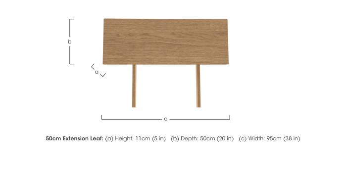 Earth 50cm Extension Leaf for X Shaped Legs Dining Table in  on Furniture Village