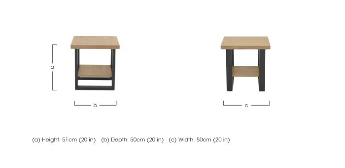 Earth Lamp Table with Shelf in  on Furniture Village